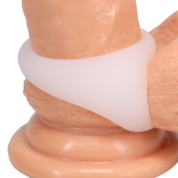 RockSolid by Doc Johnson Ballstretcher en silicone The Stretcher Blanc